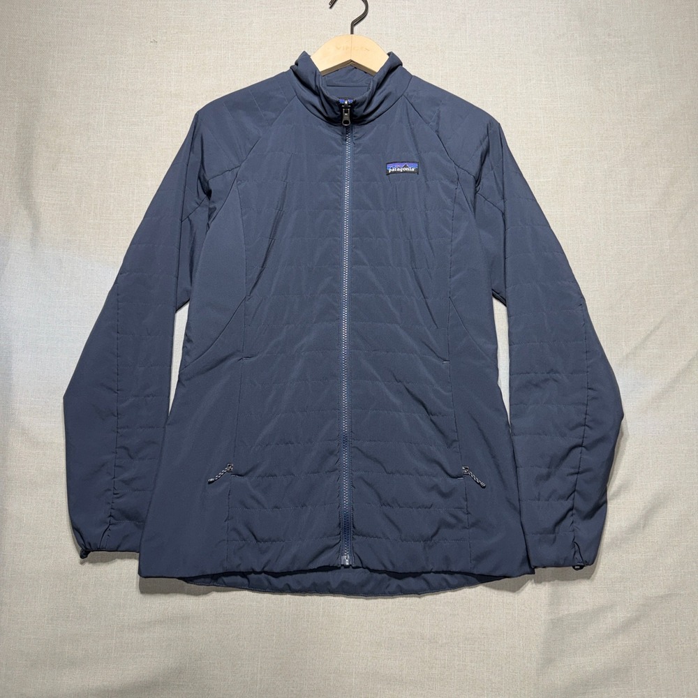 Patagonia Jacket Womens M Blue 31700 Powder Town Full Zip Hiking Outdoor